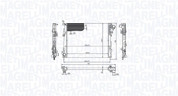 MAGNETI MARELLI Vízhűtő BM2136_MM