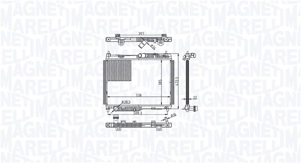 MAGNETI MARELLI Vízhűtő BM2155_MM