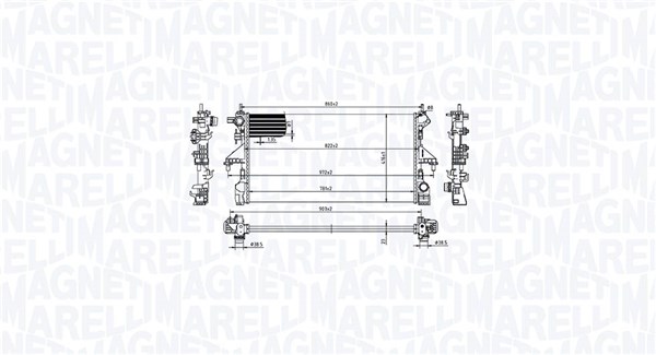 MAGNETI MARELLI Vízhűtő BM2168_MM