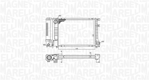 MAGNETI MARELLI Vízhűtő BM240_MM