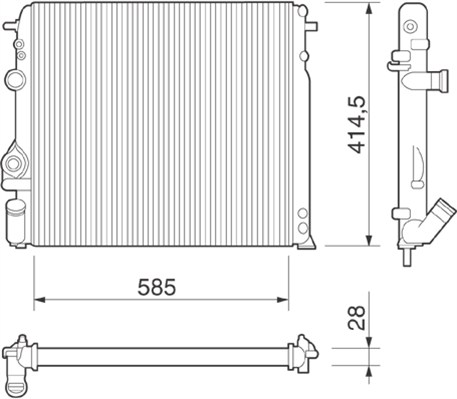 MAGNETI MARELLI Vízhűtő BM264_MM