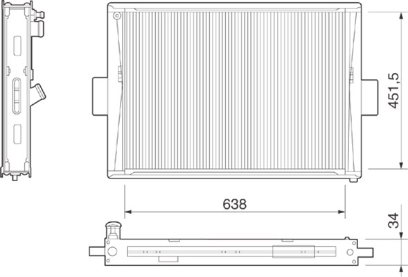 MAGNETI MARELLI Vízhűtő BM266_MM