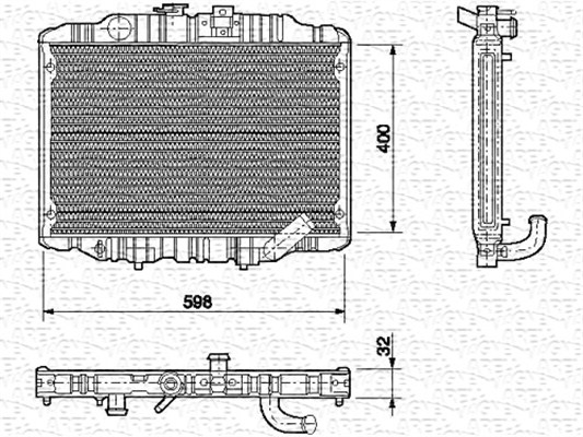 MAGNETI MARELLI Vízhűtő BM550_MM