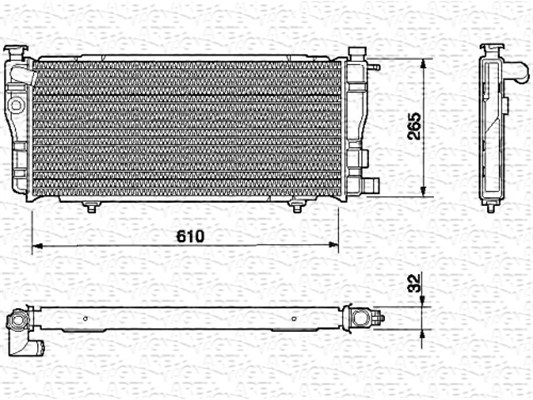 MAGNETI MARELLI Vízhűtő BM604_MM