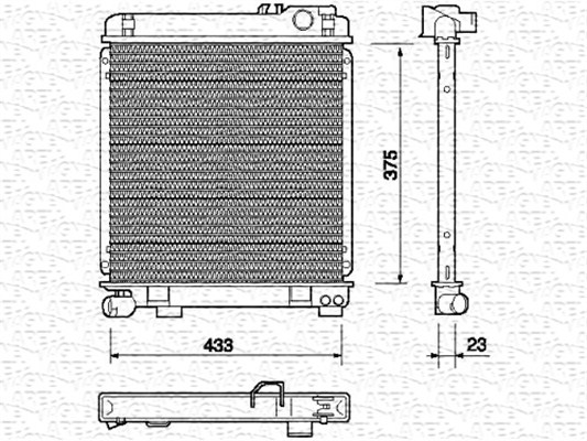 MAGNETI MARELLI Vízhűtő BM700_MM