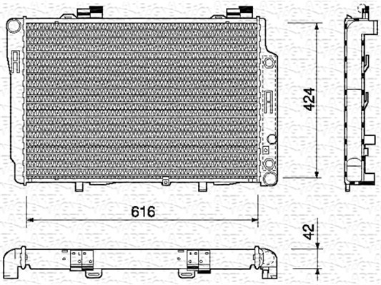 MAGNETI MARELLI Vízhűtő BM743_MM