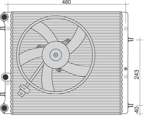 MAGNETI MARELLI Vízhűtő BM851_MM