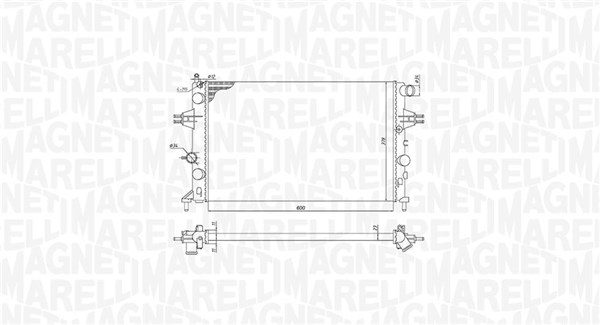 MAGNETI MARELLI Vízhűtő BM970_MM