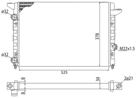 MAGNETI MARELLI Vízhűtő BMQ1044_MM