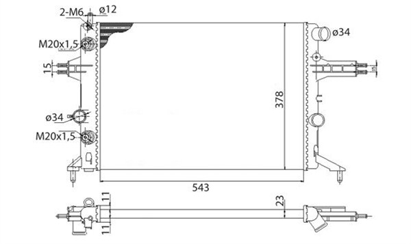 MAGNETI MARELLI Vízhűtő BMQ1120_MM