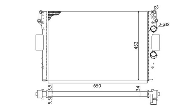 MAGNETI MARELLI Vízhűtő BMQ170_MM