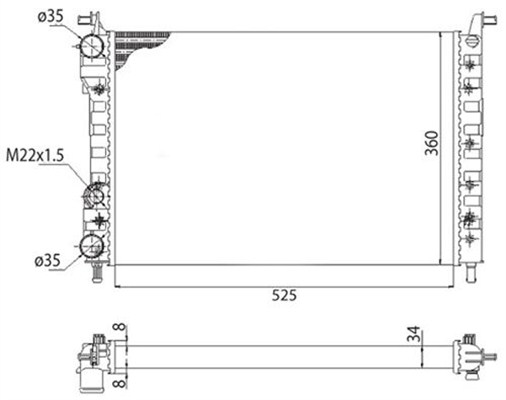 MAGNETI MARELLI Vízhűtő BMQ259_MM