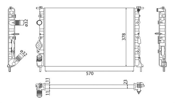 MAGNETI MARELLI Vízhűtő BMQ263_MM