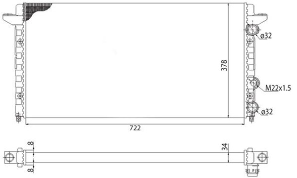 MAGNETI MARELLI Vízhűtő BMQ502_MM