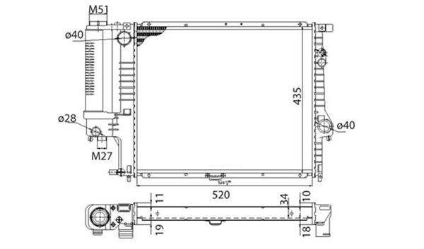 MAGNETI MARELLI Vízhűtő BMQ693_MM