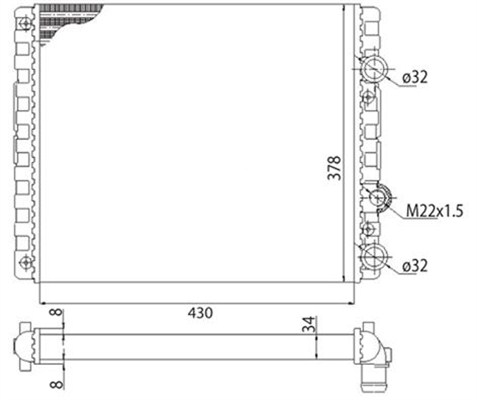 MAGNETI MARELLI Vízhűtő BMQ778_MM