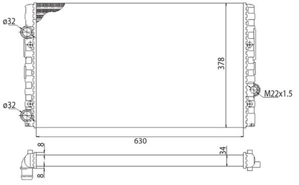 MAGNETI MARELLI Vízhűtő BMQ793_MM