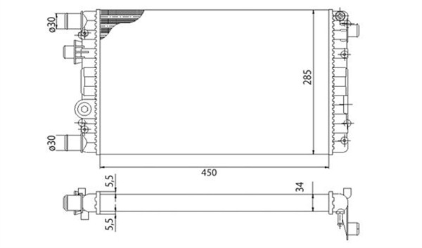 MAGNETI MARELLI Vízhűtő BMQ815_MM