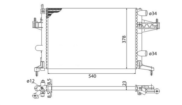 MAGNETI MARELLI Vízhűtő BMQ829_MM