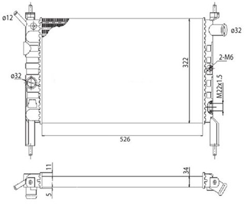 MAGNETI MARELLI Vízhűtő BMQ831_MM