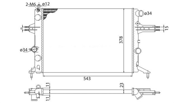 MAGNETI MARELLI Vízhűtő BMQ960_MM