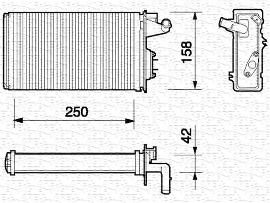 MAGNETI MARELLI Fűtőradiátor BR052_MM