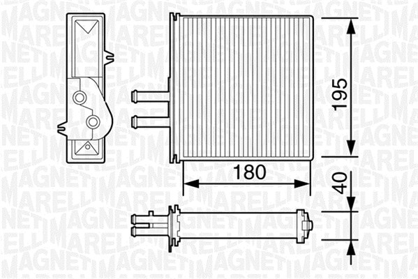 MAGNETI MARELLI Fűtőradiátor BR057_MM