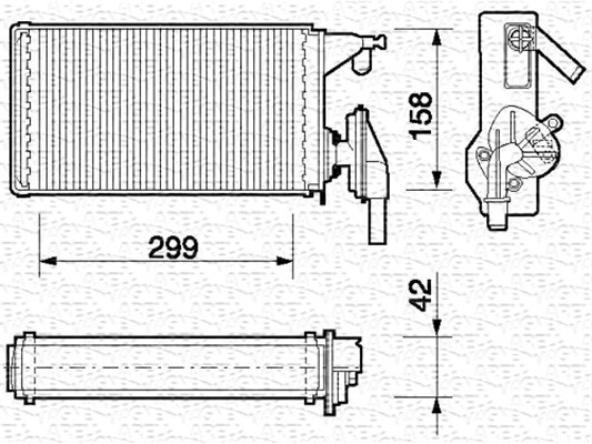 MAGNETI MARELLI Fűtőradiátor BR063_MM