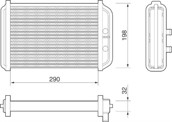 MAGNETI MARELLI Fűtőradiátor BR068_MM