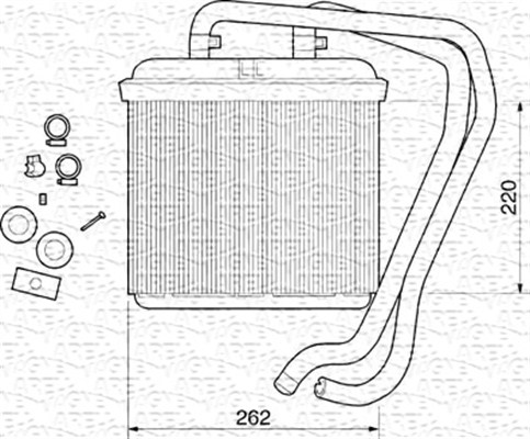 MAGNETI MARELLI Fűtőradiátor BR071_MM