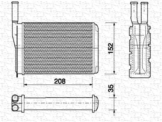 MAGNETI MARELLI Fűtőradiátor BR154_MM