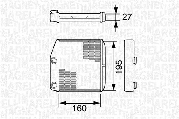 MAGNETI MARELLI Fűtőradiátor BR227_MM