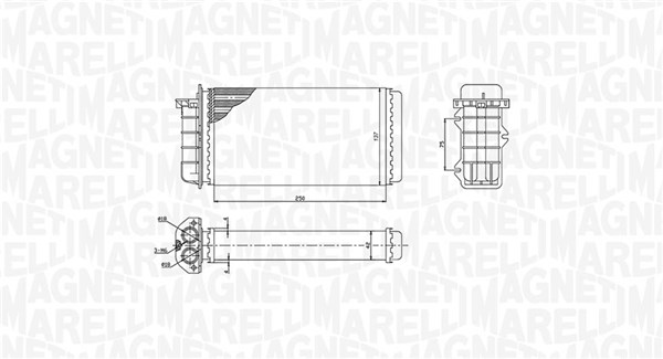 MAGNETI MARELLI Fűtőradiátor BR441_MM