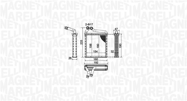 MAGNETI MARELLI Fűtőradiátor BR442_MM