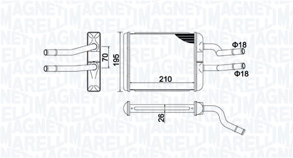 MAGNETI MARELLI Fűtőradiátor BR500_MM