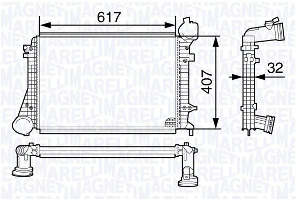 MAGNETI MARELLI Vízhűtő MST200_MM