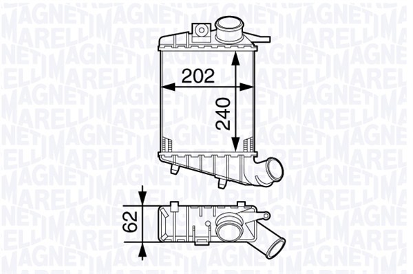 MAGNETI MARELLI Töltőlevegő hűtő MST275_MM