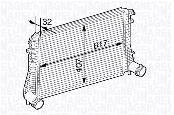 MAGNETI MARELLI Töltőlevegő hűtő MST284_MM