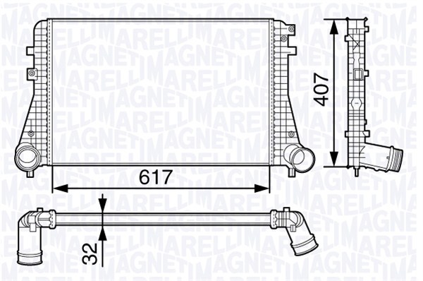 MAGNETI MARELLI Vízhűtő MST285_MM