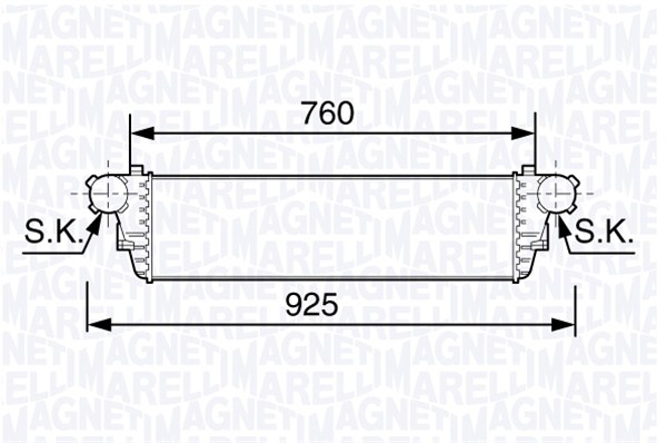 MAGNETI MARELLI Töltőlevegő hűtő MST348_MM