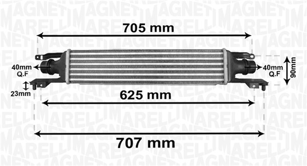 MAGNETI MARELLI Töltőlevegő hűtő MST412_MM