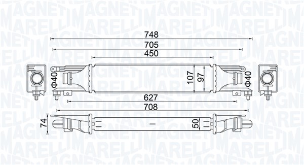 MAGNETI MARELLI Töltőlevegő hűtő MST413_MM