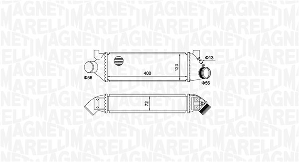 MAGNETI MARELLI Töltőlevegő hűtő MST495_MM