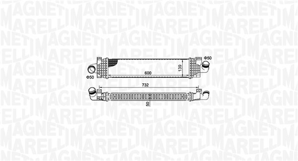 MAGNETI MARELLI Töltőlevegő hűtő MST498_MM