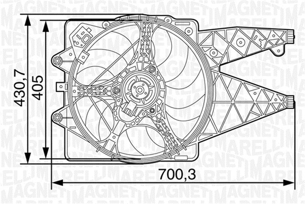 MAGNETI MARELLI Ventilátor, vízhűtő MTC446AX_MM