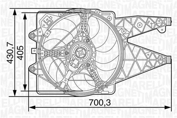 MAGNETI MARELLI Ventilátor, vízhűtő MTC456AX_MM