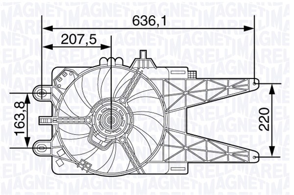 MAGNETI MARELLI Ventilátor, vízhűtő MTC479AX_MM