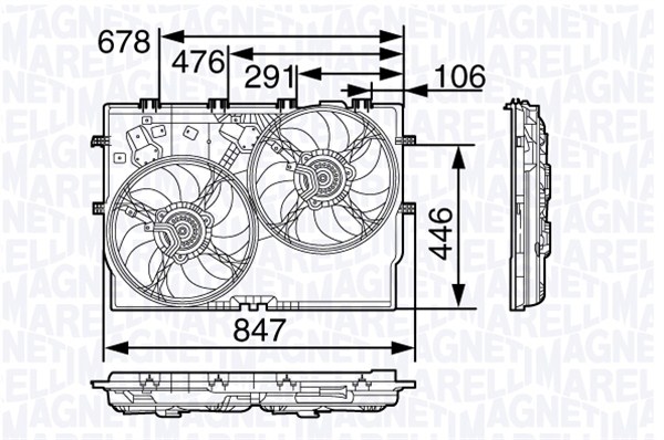 MAGNETI MARELLI Ventilátor, vízhűtő MTC579AX_MM