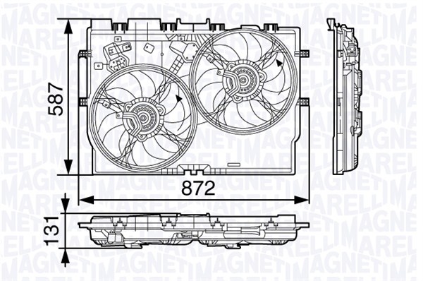 MAGNETI MARELLI Ventilátor, vízhűtő MTC584AX_MM