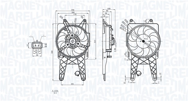 MAGNETI MARELLI Ventilátor, vízhűtő MTC818AX_MM